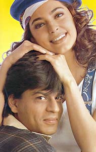 Shah Rukh Khan and Juhi Chawla