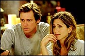 Jim Carrey and Jennifer Aniston in Bruce Almighty