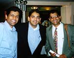 Raju Narisetti (extreme right), with Krishnan
Anantharaman of the WSJ (center)  and Alok Jha of Smart Money