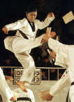 Taekwondo star in action